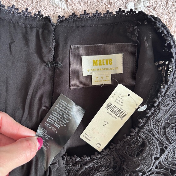 Maeve NWT Embroidered Lace Bell Sleeve Mini Dress Button Back Anthropologie - Picture 7 of 7